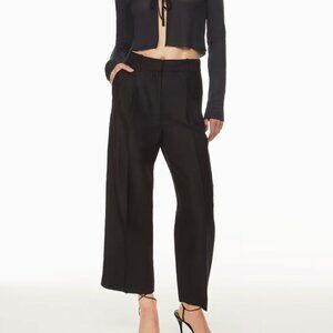 aritzia wilfred effortless linen cropped pant